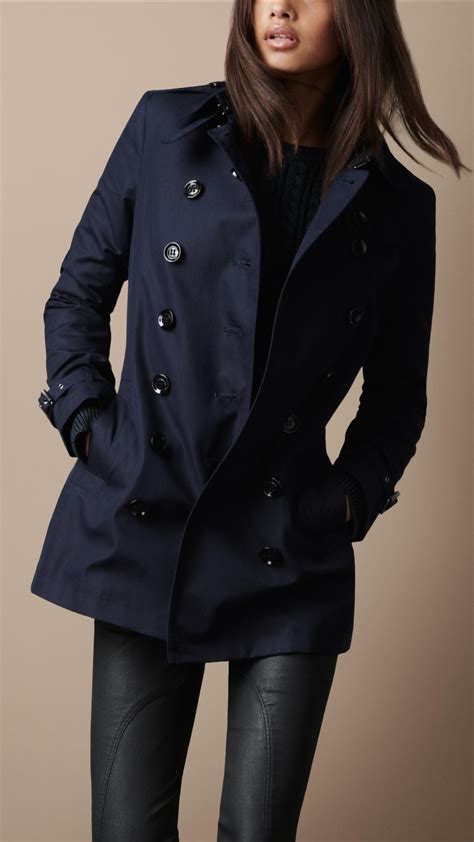 burberry brit blue short trench jacket|authentic vintage burberry trench coat.